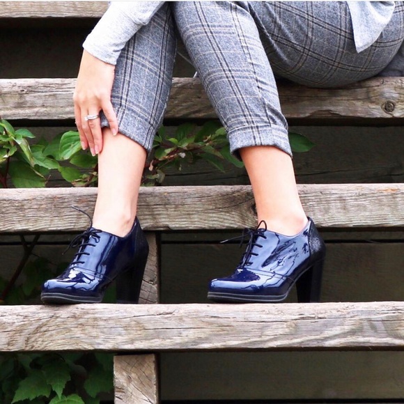 Patent Blue Karston Heels - Picture 1 of 8